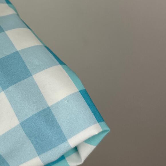 Ming Wang Gingham Ruffle Collar Top Blouse Relaxed Cotton Blue Popover XXS NWT - Picture 12 of 12